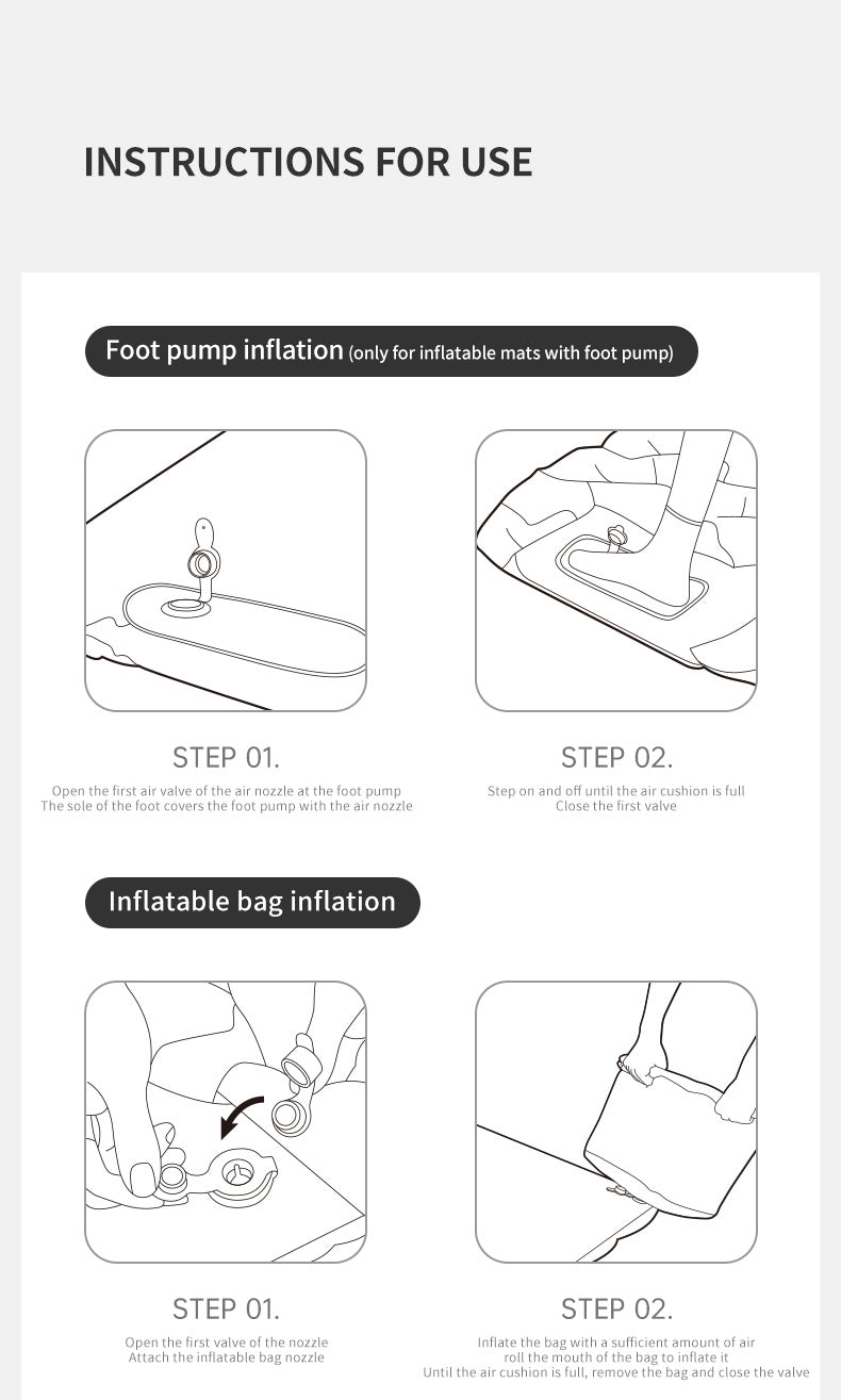 【新品訂購】 FC01 超輕充氣露營墊 | 附氣泵摺疊床墊 |CNK2550WS019