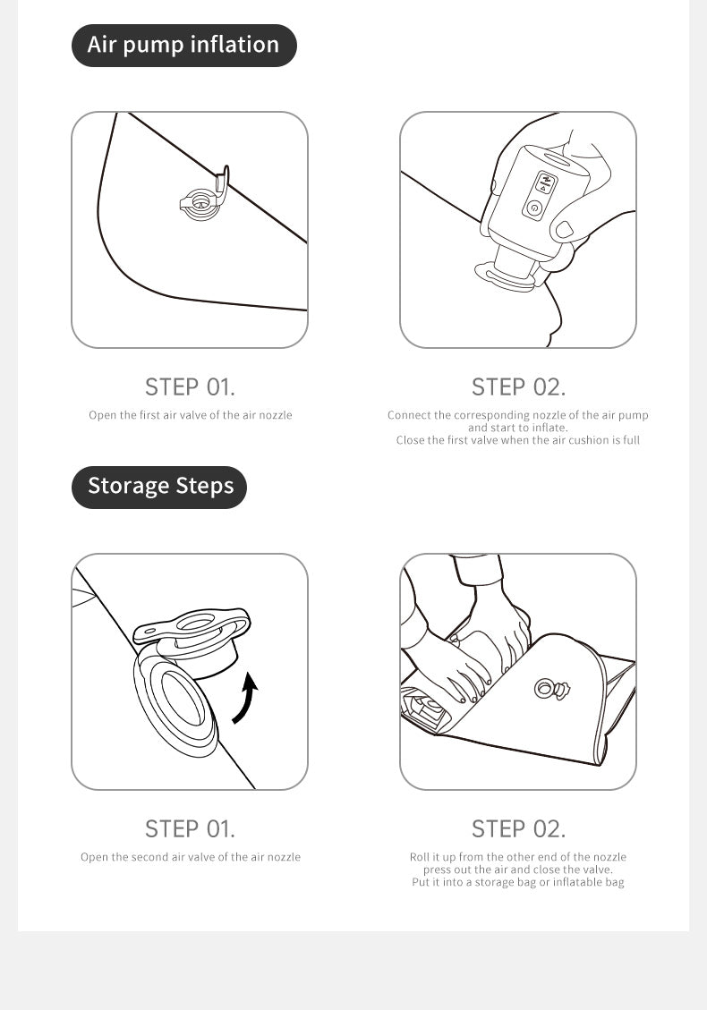 【新品訂購】 FC01 超輕充氣露營墊 | 附氣泵摺疊床墊 |CNK2550WS019