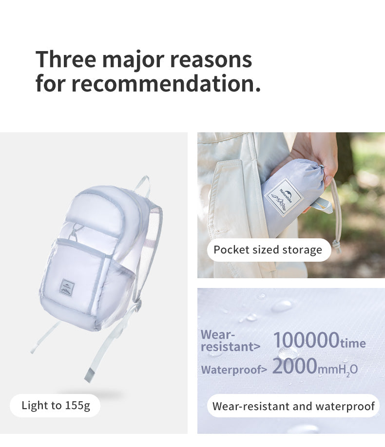 【新品訂購】雲雁輕量摺疊防水背囊 | 多色多碼 | NH17A012-B
