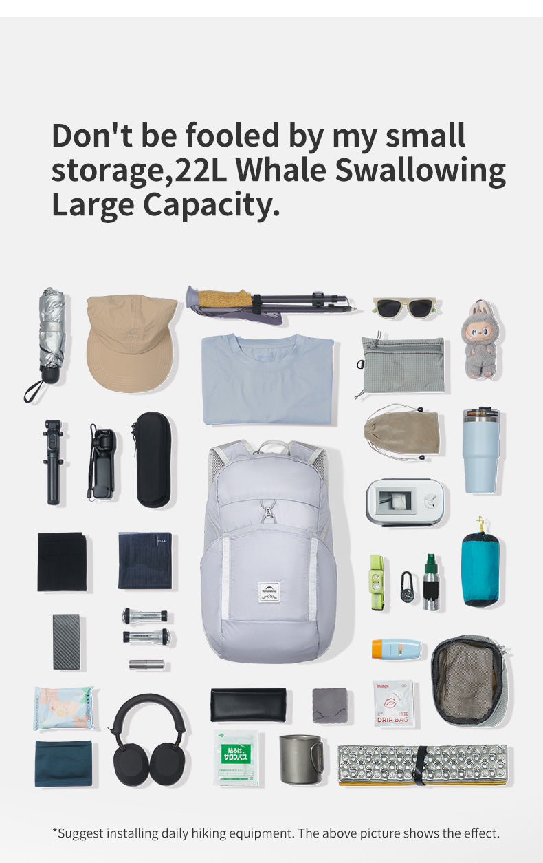 【新品訂購】雲雁輕量摺疊防水背囊 | 多色多碼 | NH17A012-B