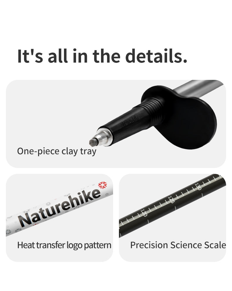 【新品訂購】ST06長手把碳纖維鋁合金三節外鎖行山杖 ｜NH17D006-D