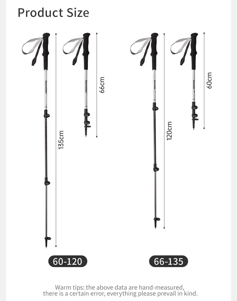 【新品訂購】ST06長手把碳纖維鋁合金三節外鎖行山杖 ｜NH17D006-D