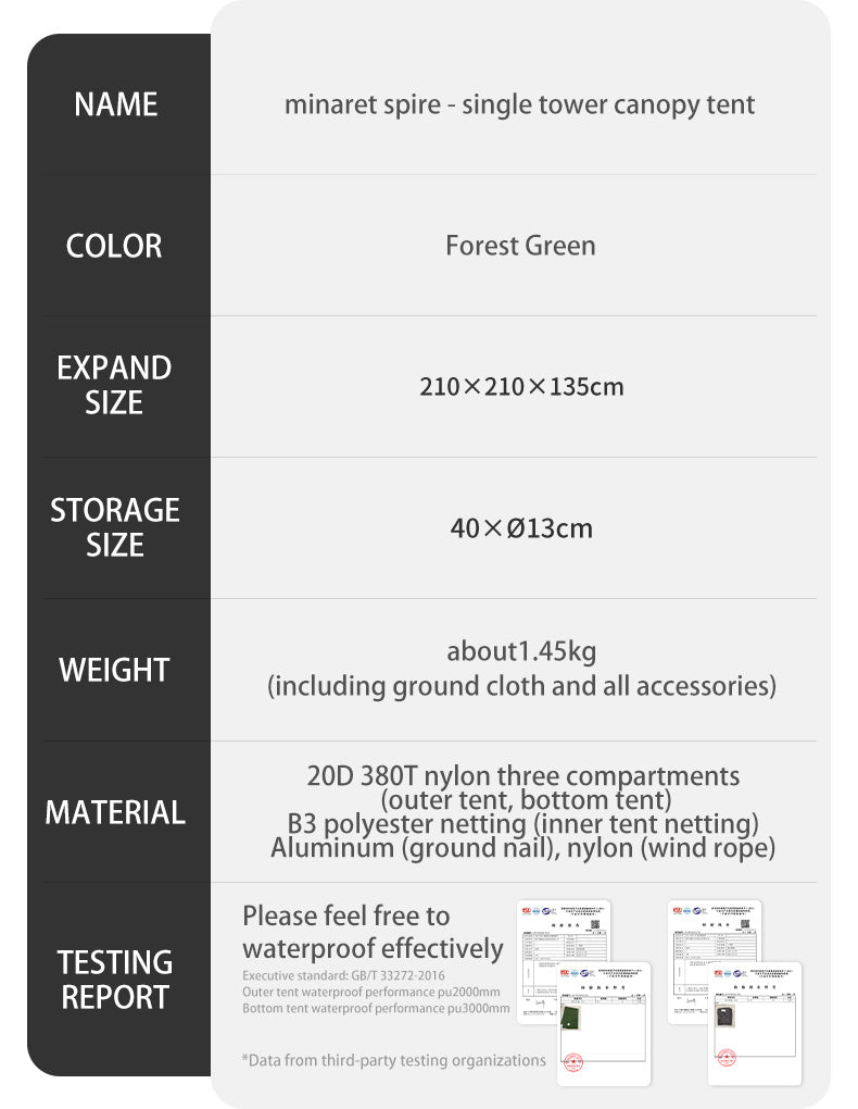 【Featured】尖塔系列極輕量單人帳篷