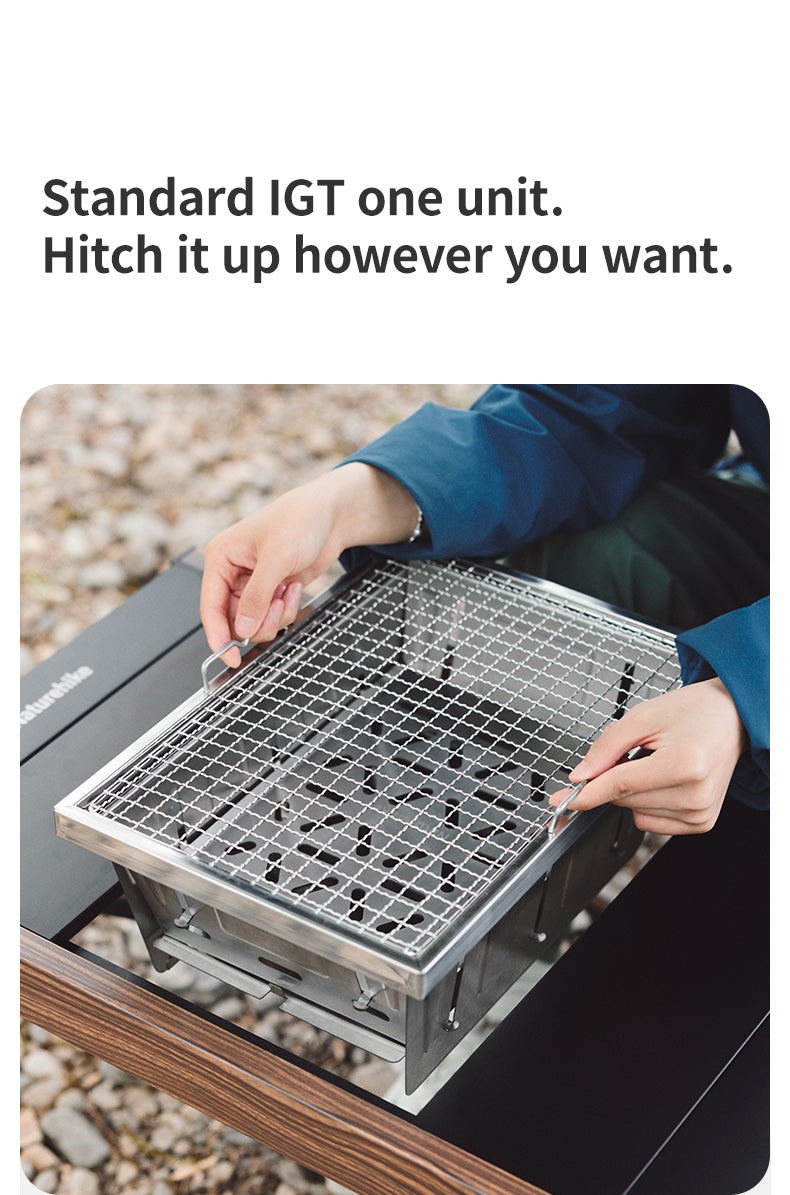 【新品訂購】野穀不銹鋼折疊燒烤架 | 戶外露營燒烤 | NH20CJ006