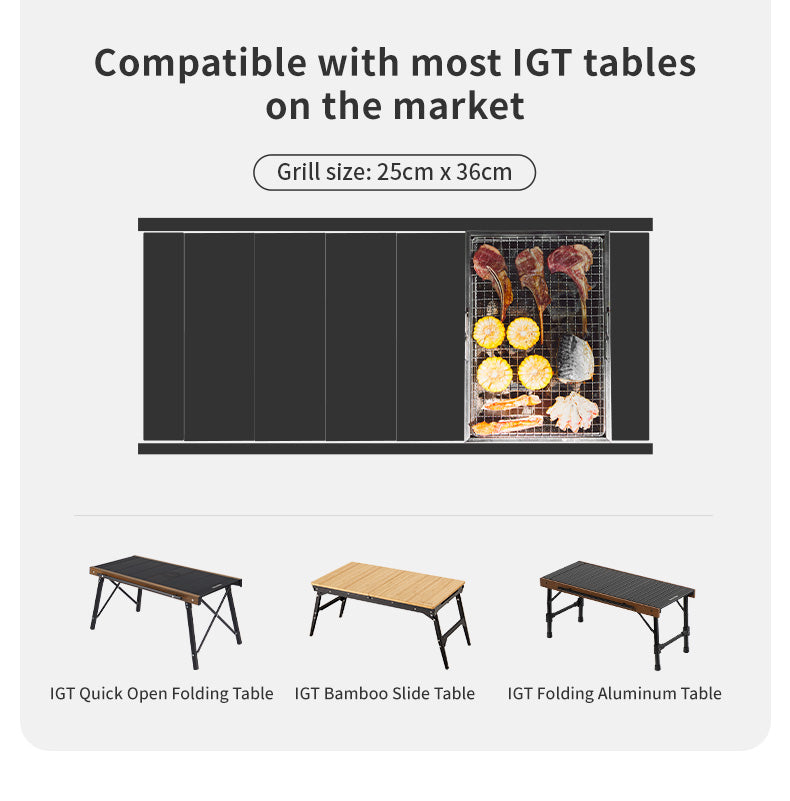 【新品訂購】野穀不銹鋼折疊燒烤架 | 戶外露營燒烤 | NH20CJ006