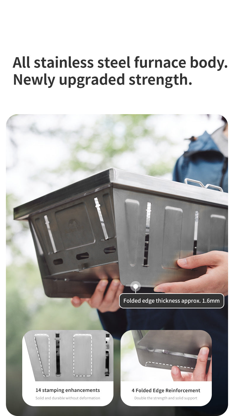 【新品訂購】野穀不銹鋼折疊燒烤架 | 戶外露營燒烤 | NH20CJ006