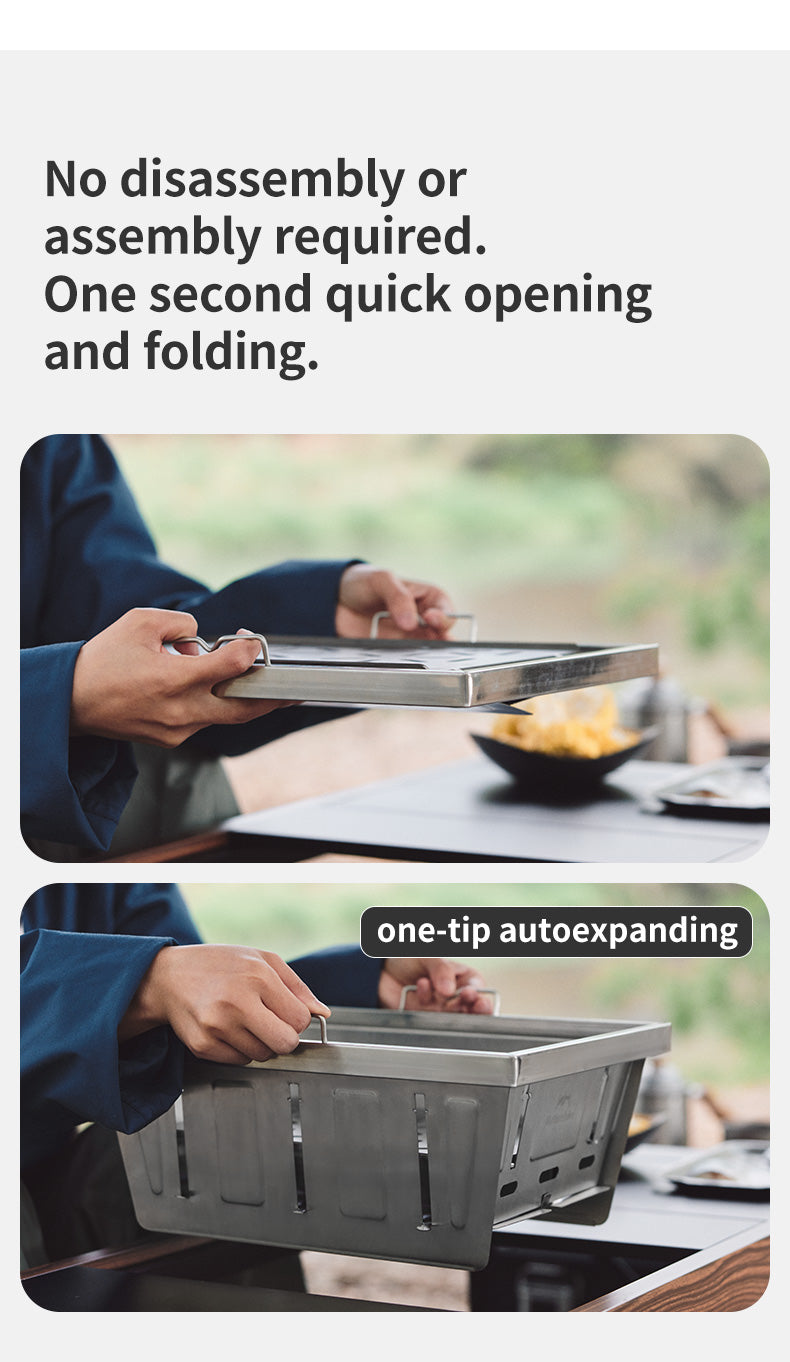 【新品訂購】野穀不銹鋼折疊燒烤架 | 戶外露營燒烤 | NH20CJ006