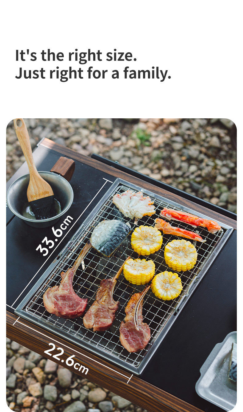 【新品訂購】野穀不銹鋼折疊燒烤架 | 戶外露營燒烤 | NH20CJ006