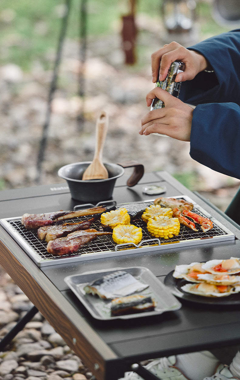 【新品訂購】野穀不銹鋼折疊燒烤架 | 戶外露營燒烤 | NH20CJ006