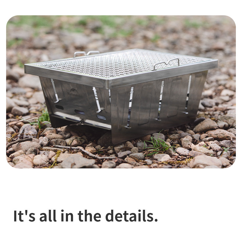 【新品訂購】野穀不銹鋼折疊燒烤架 | 戶外露營燒烤 | NH20CJ006