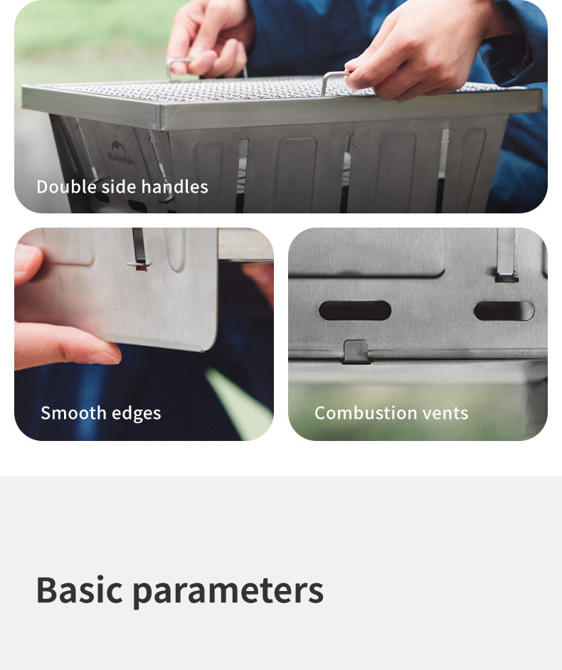 【新品訂購】野穀不銹鋼折疊燒烤架 | 戶外露營燒烤 | NH20CJ006