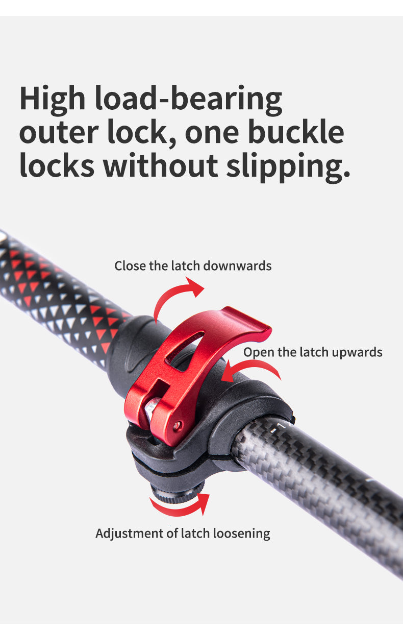 【新品訂購】碳纖維三節摺疊登山杖 ｜NH20DS003