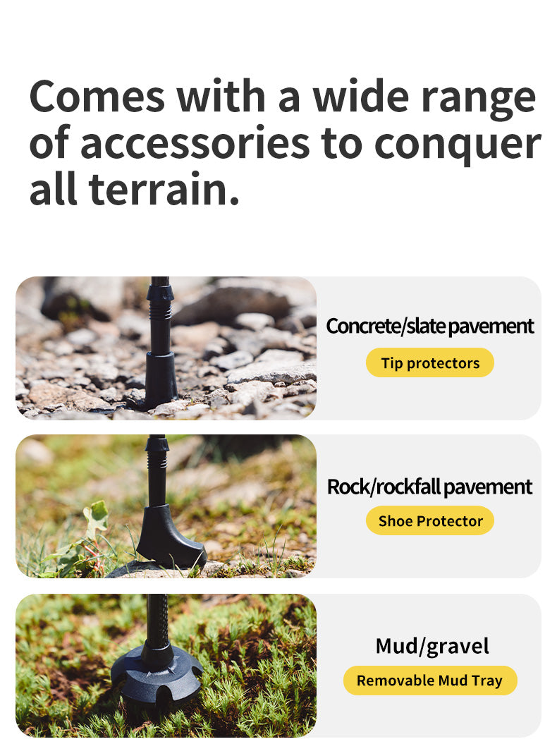 【新品訂購】碳纖維三節摺疊登山杖 ｜NH20DS003