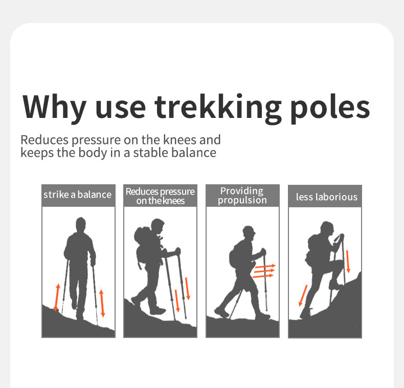 【新品訂購】碳纖維三節摺疊登山杖 ｜NH20DS003