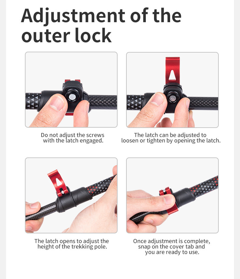 【新品訂購】碳纖維三節摺疊登山杖 ｜NH20DS003