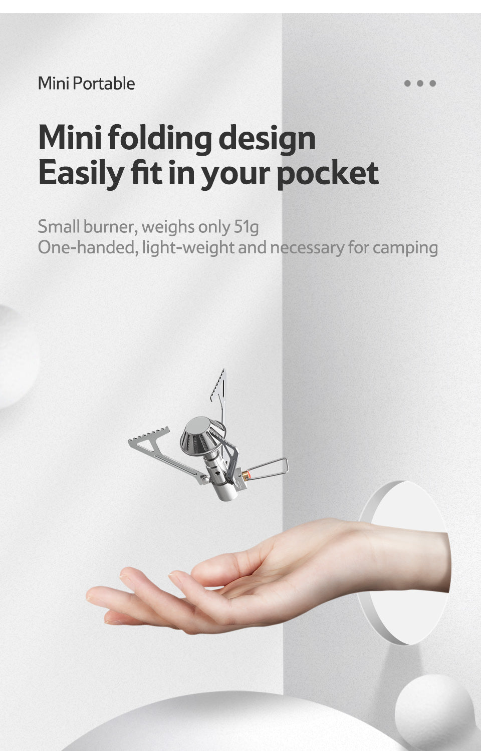 【新品訂購】迷你摺疊一體式爐頭 ｜NH21RJ004