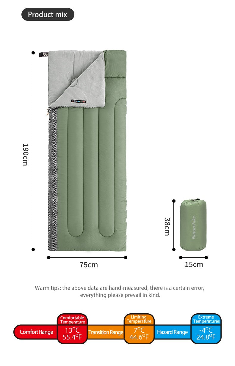L150左拉鏈戶外露營睡袋 | 可機洗 | 透氣舒適 NH20MSD05