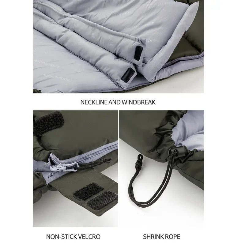 全開式戶外保暖睡袋 U250S/U350S | 可攤開當棉被&睡墊-綠色