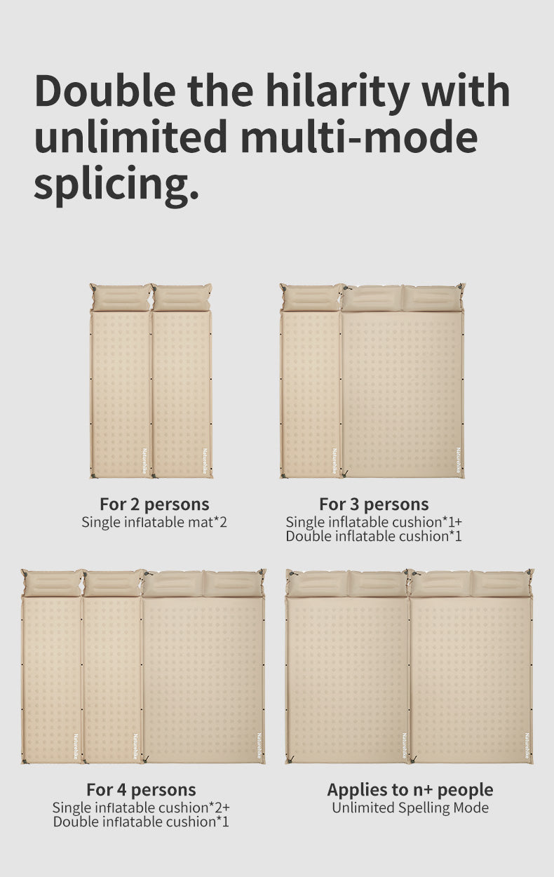 自動充氣露營床墊 | 內附枕頭 | 多碼多色選擇 CNK2550WS025