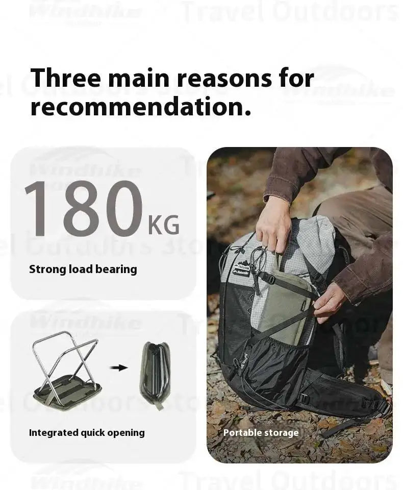 XL01 超輕量折疊凳 | 僅 325g | 最大承重 180kg | 鋁合金露營小板凳 CNK2550JJ011