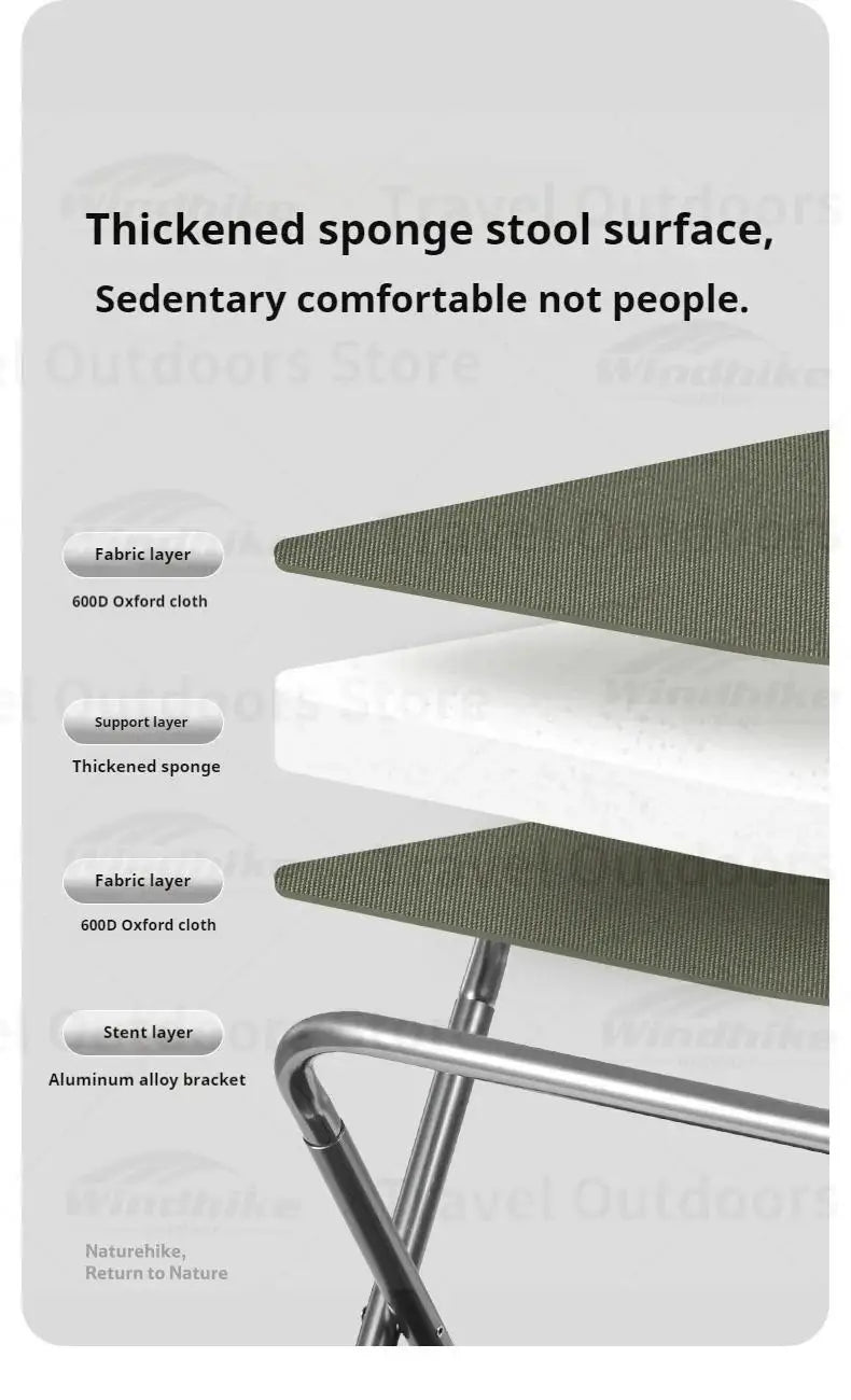 XL01 超輕量折疊凳 | 僅 325g | 最大承重 180kg | 鋁合金露營小板凳 CNK2550JJ011
