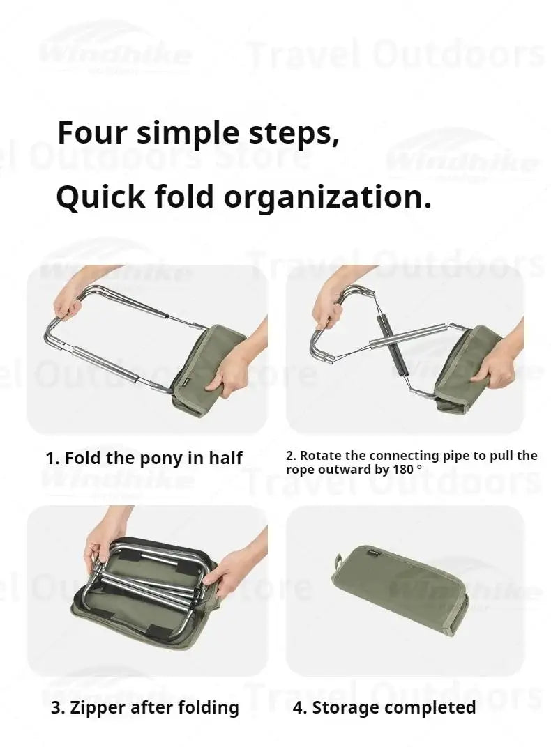 XL01 超輕量折疊凳 | 僅 325g | 最大承重 180kg | 鋁合金露營小板凳 CNK2550JJ011