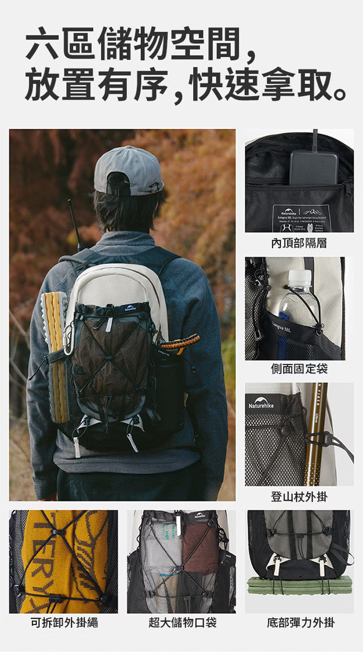 隆瓦 18L 單日輕量化徒步後背包 Longwa XB015 (CNK2550XB015)