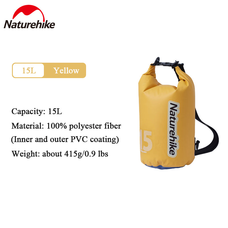 【Featured】10L/15L IPX6 乾濕分離防水袋 - 黃色