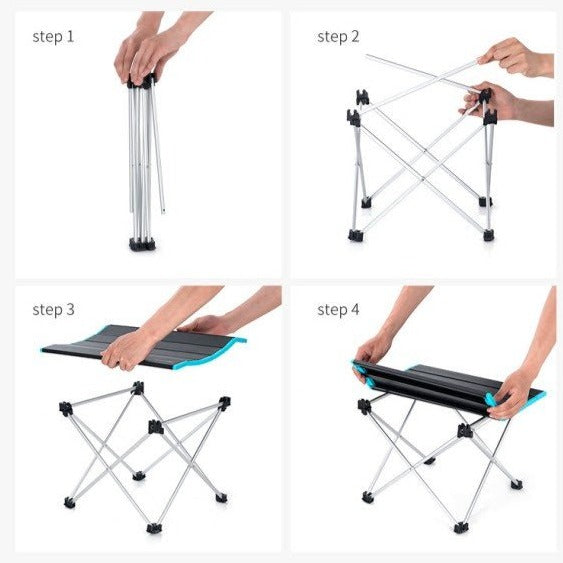 FT08 極輕量捲式鋁合金露營桌 (大) | 1.7kg 輕巧易攜 | 戶外野餐多功能桌 NH19Z008-Z