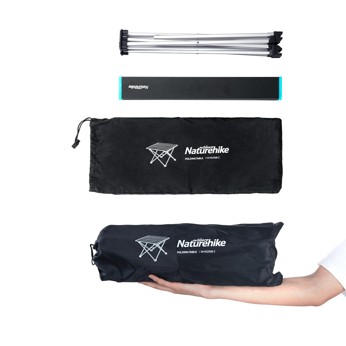 FT08 極輕量可捲式鋁合金露營桌 (小) | 僅重 950g | 迷你野餐桌 | 承重 20kg NH19Z008-Z