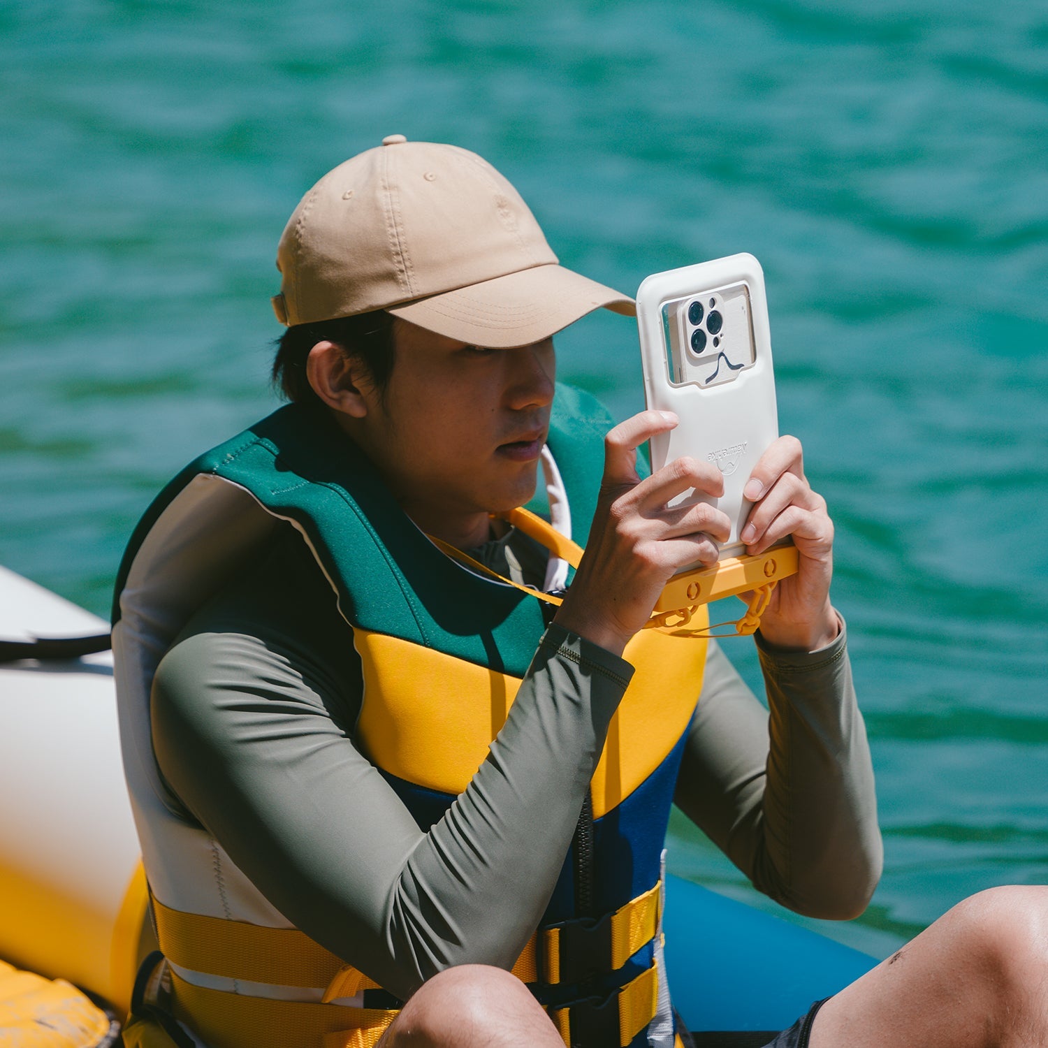 IPX8防水電話袋2.0 - 綠色/黃色