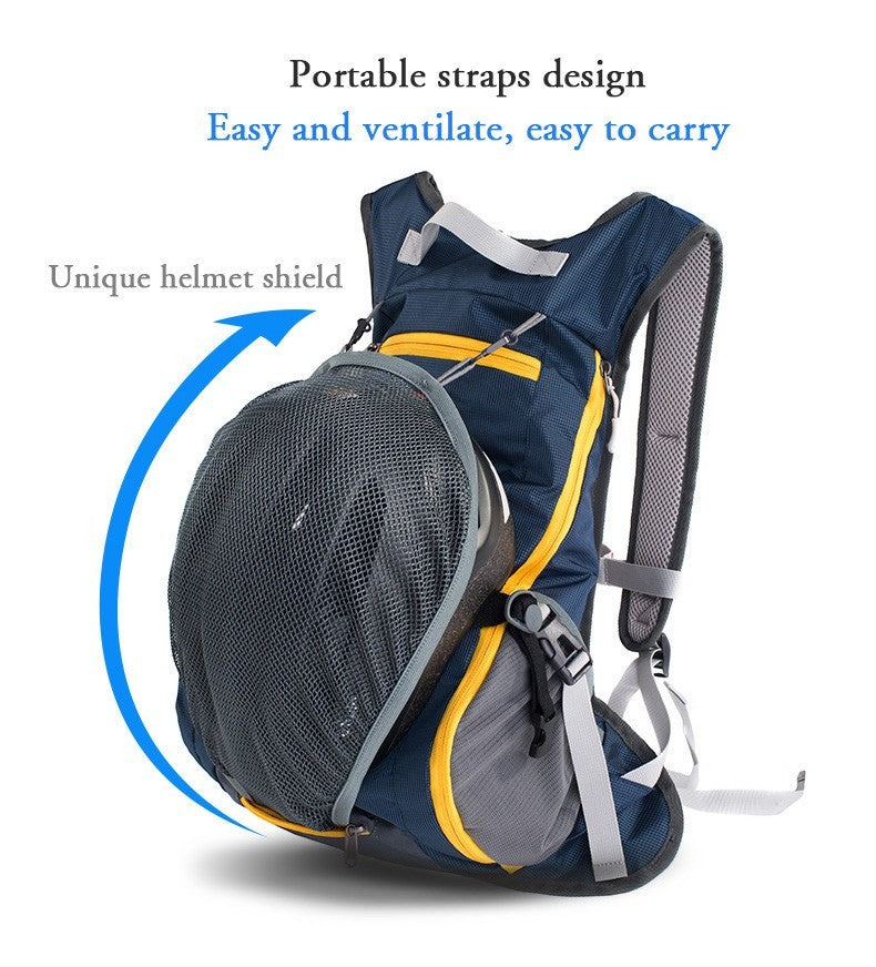 15L戶外運動防水多功能背囊 - 黑色/藍色