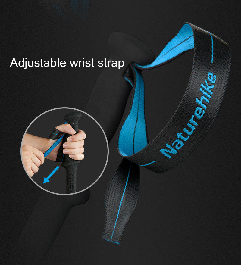 (120cm) ST08 輕量碳纖維4節Z行山杖 - 藍色