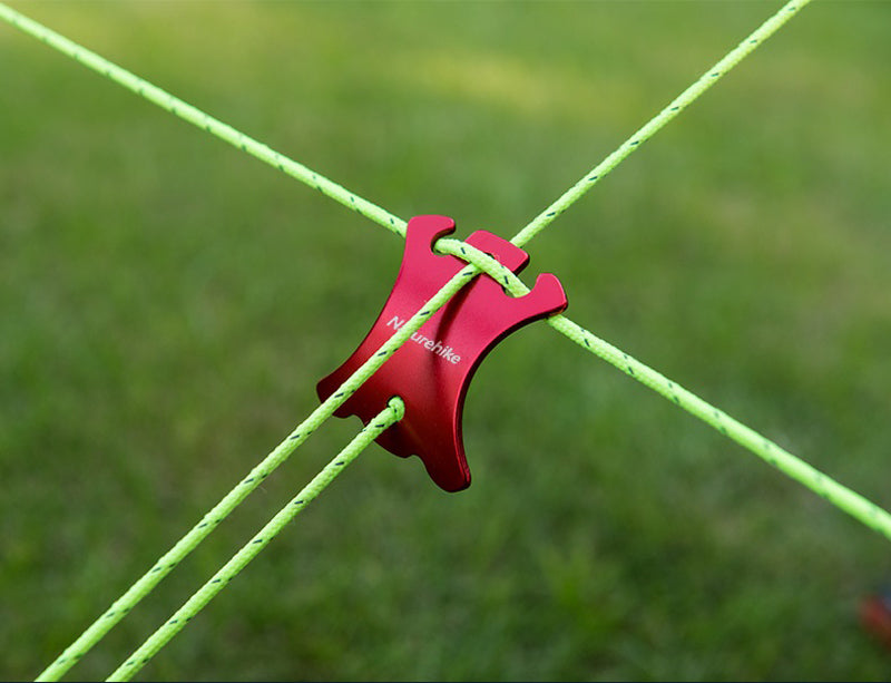 背甲扣(4片裝)及12米風繩 - 紅色