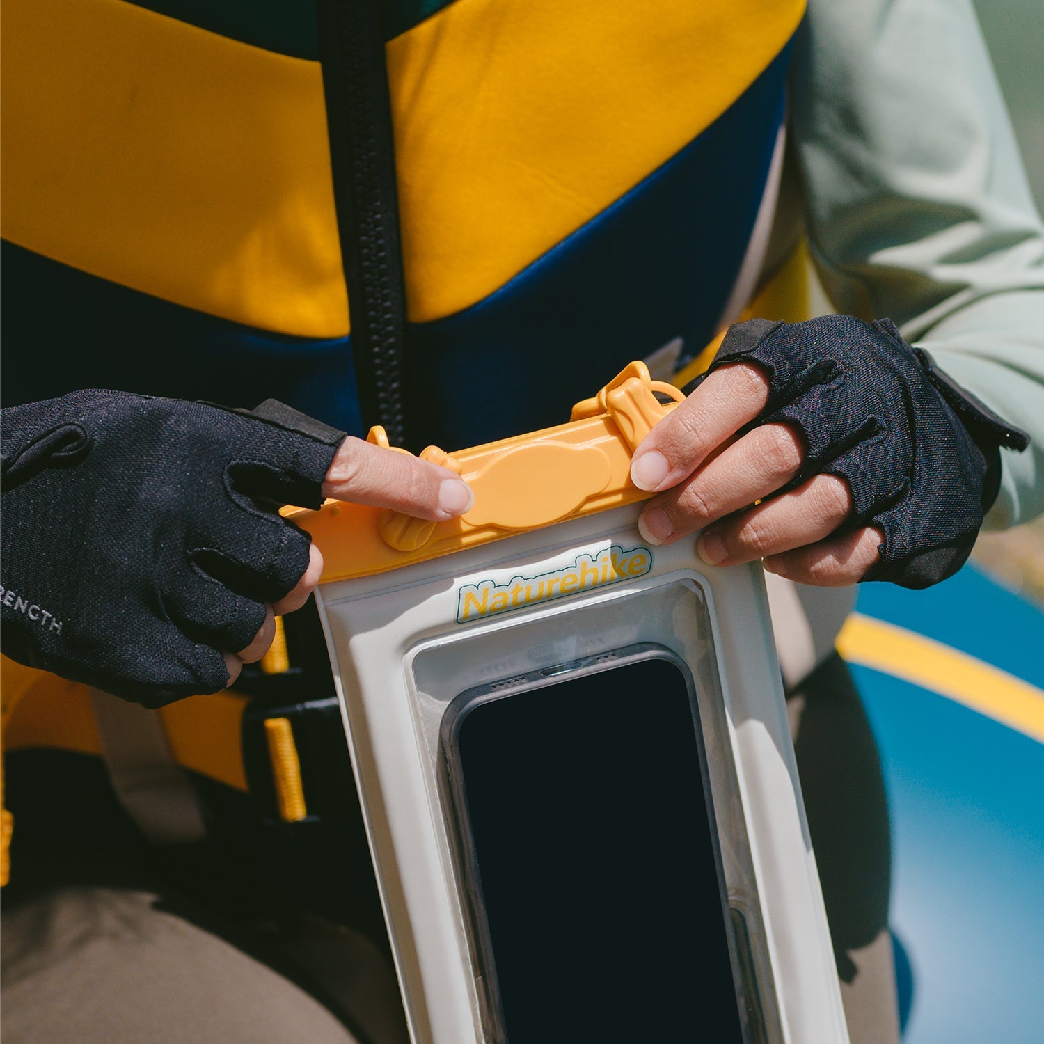 IPX8防水電話袋2.0 - 綠色/黃色