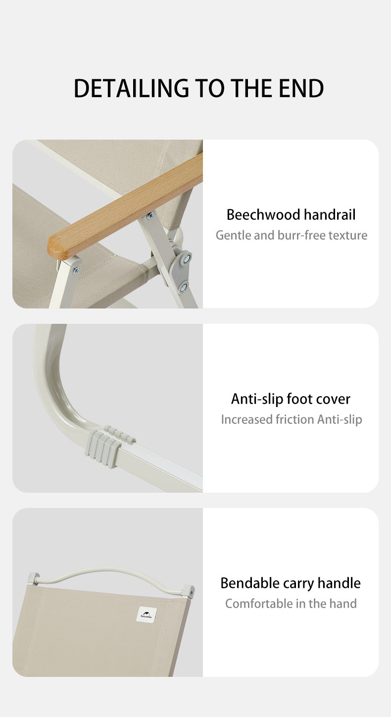 戶外摺疊椅  | 櫸木扶手 | 露營休閒輕量化家具 CNK2300JU012