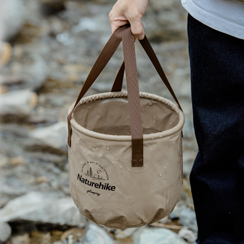 10L 可折疊圓袋 - 淺啡色