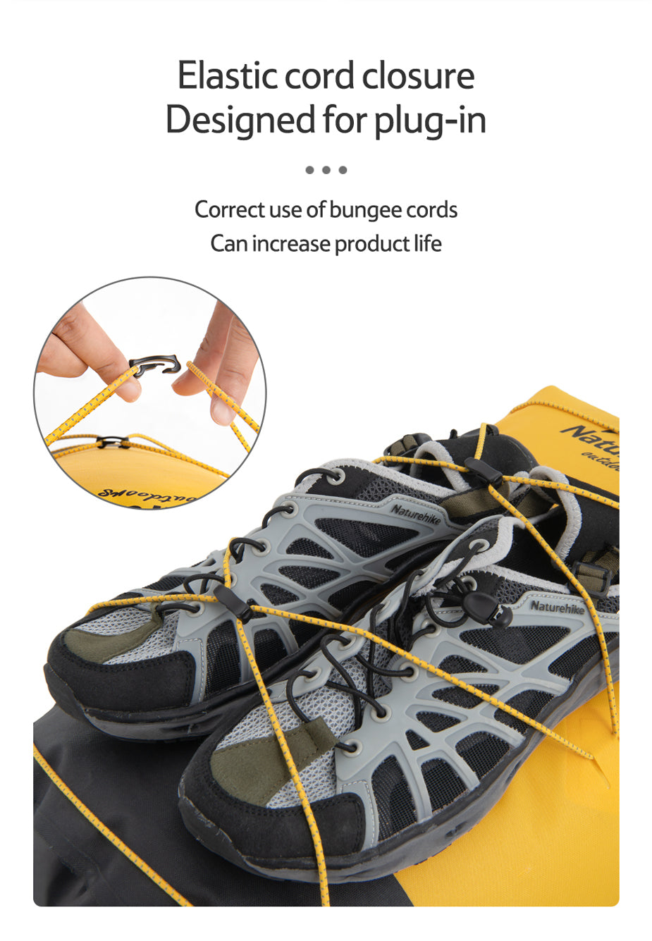 20-40L TB03戶外乾濕分隔防水背囊 - 黃色/卡奇色