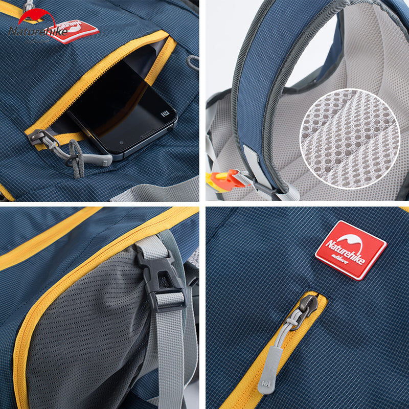 15L戶外運動防水多功能背囊 - 黑色/藍色