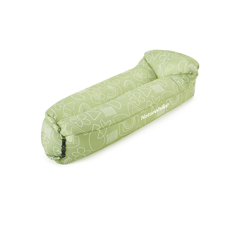 彩圖充氣床墊 - 綠色/米色