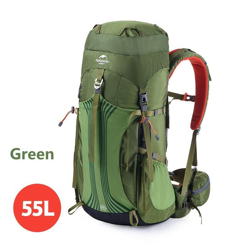 55L+5L 露營行山背囊 - 藍色/綠色/黑色