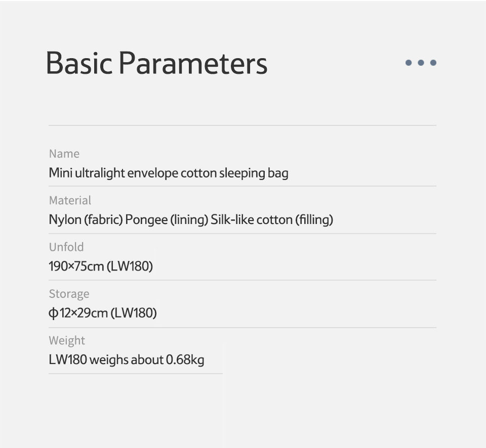 LW180 單人Envelope式棉質睡袋 - 綠色/藍色