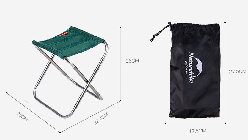 露營鋁合金折疊椅 - 黑色