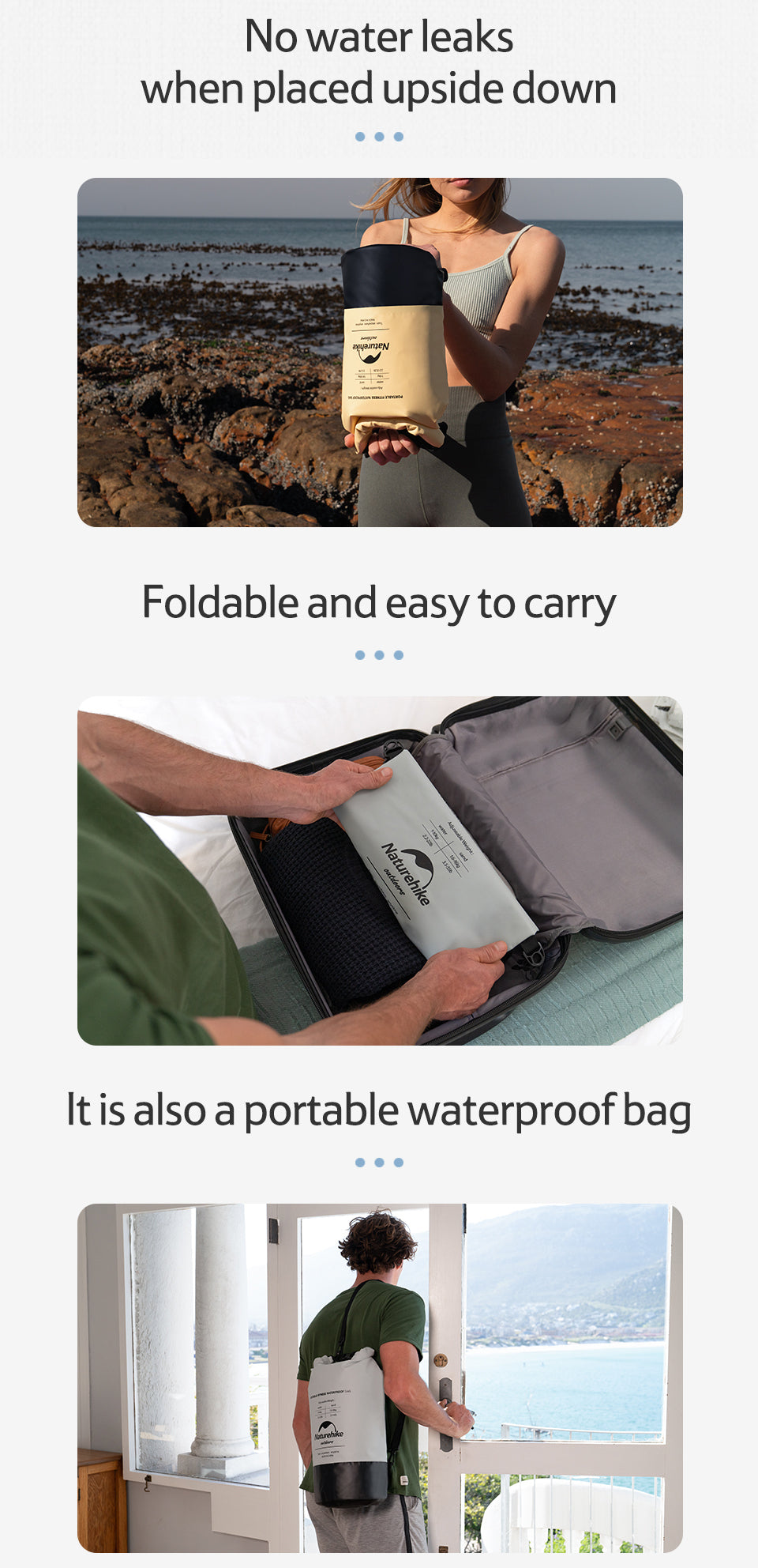 6L/15L超輕防水水筒袋 - 黃色/灰色